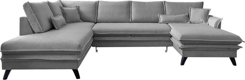 Šedá rozkládací pohovka do