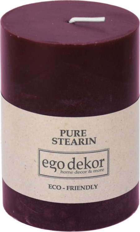 Vínově červená svíčka Eco candles by Ego dekor Friendly, doba hoření 37 h