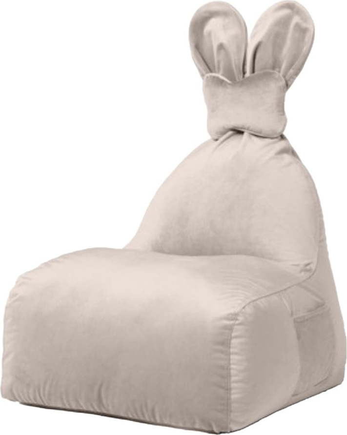 Béžový dětský sedací vak Funny Bunny – The Brooklyn Kids