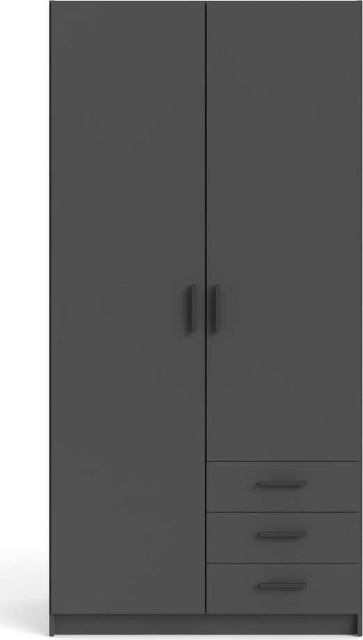 Tmavě šedá šatní skříň 99x200 cm Sprint – Tvilum