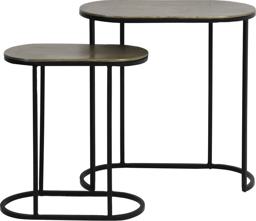Kovové odkládací stolky v sadě 2 ks 26x53 cm Bocov – Light & Living