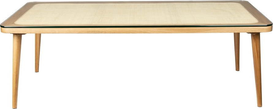 Skleněný konferenční stolek v přírodní barvě 60x120 cm Haru – White Label