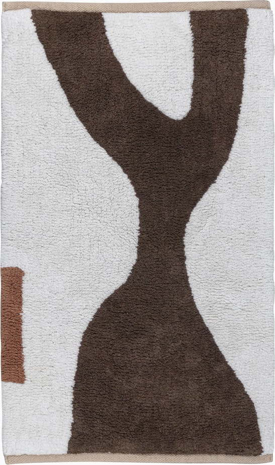 Bílo-hnědý pratelný bavlněný koberec 50x80 cm Figura – Mette Ditmer Denmark