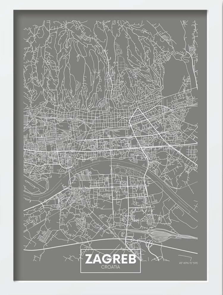 Obraz 40x55 cm Zagreb – Wallity