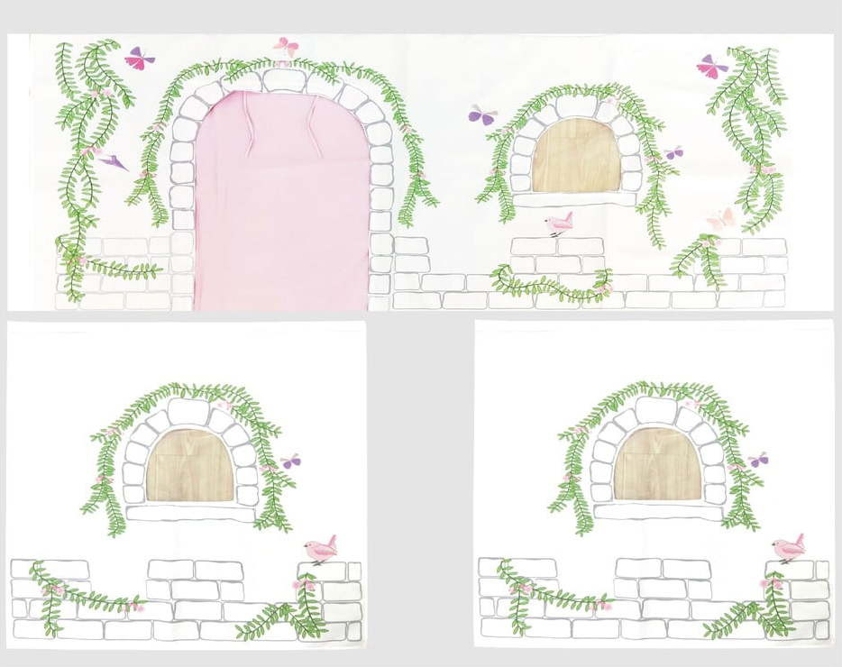 Dětský závěs k posteli 3 ks 195x75 cm Birdy – Vipack