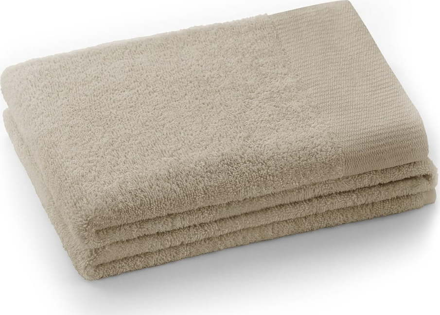 Béžový froté bavlněný ručník 50x100 cm Amari – Restilo