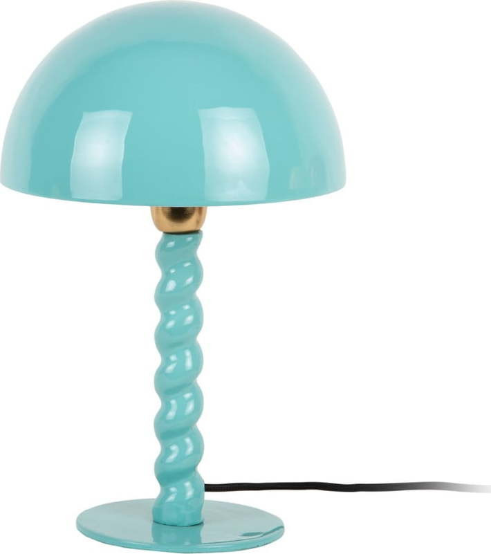 Modrá stolní lampa s kovovým stínidlem (výška 39 cm) Prisa – Leitmotiv