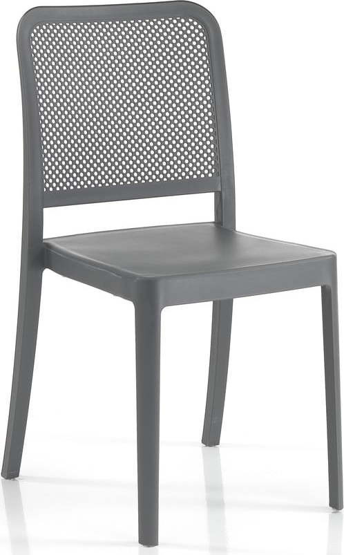 Šedé plastové jídelní židle v sadě 2 ks Sabine – Tomasucci