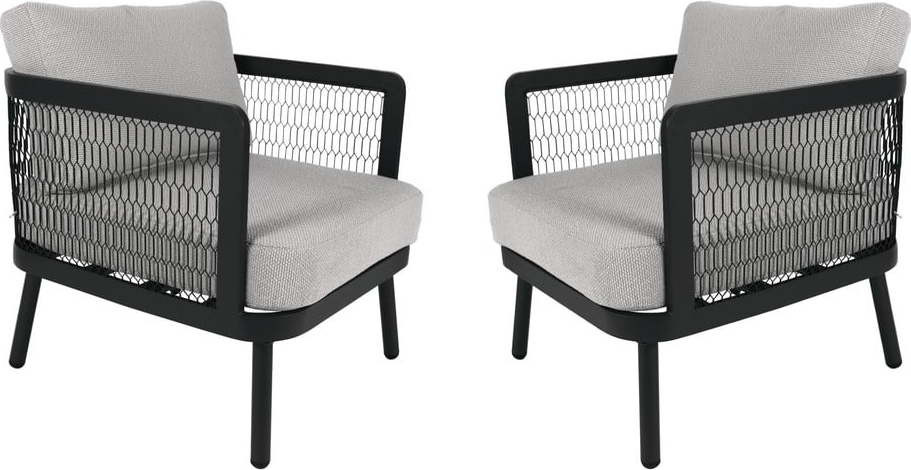 Šedé kovové zahradní křeslo Edinburgh Duo – Rojaplast