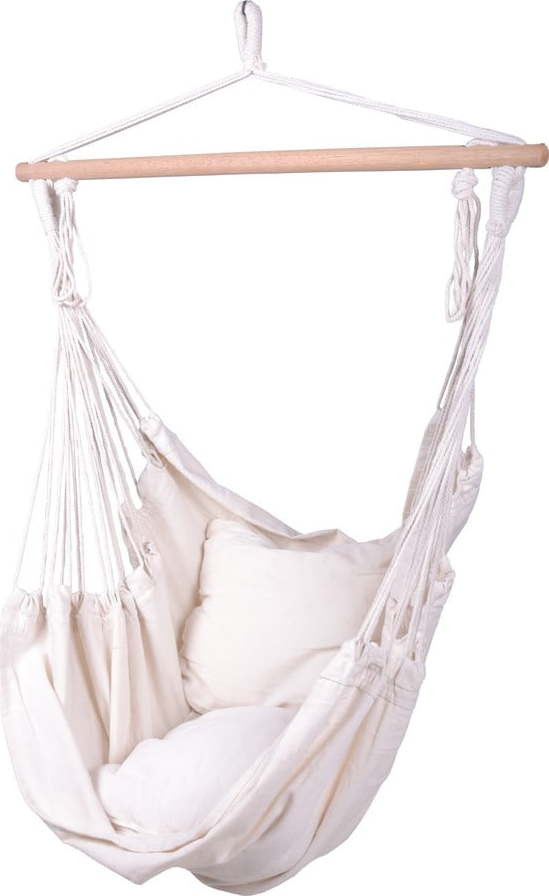 Krémové polstrované závěsné zahradní křeslo Tobago – Garden Pleasure