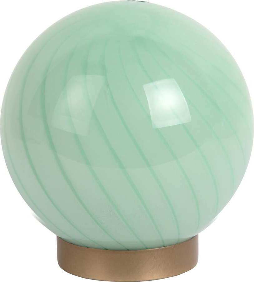 Světle zelená stolní lampa se skleněným stínidlem (výška 17 cm) Summer Globe – Leitmotiv