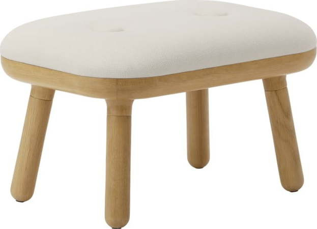 Stolička v bílo-přírodní barvě Paff Low – UMAGE