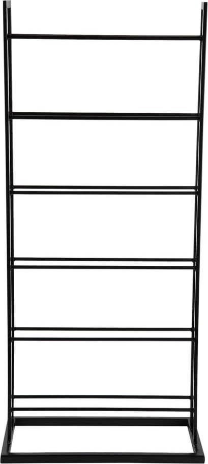 Černý kovový regál na víno počet lahví 5 38x84,5x20 cm Single Floor – PT LIVING