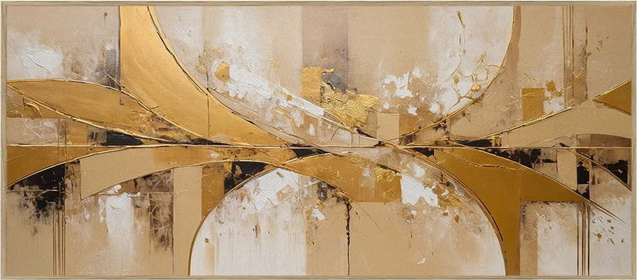 Obraz 150x60 cm Gold Abstraction
