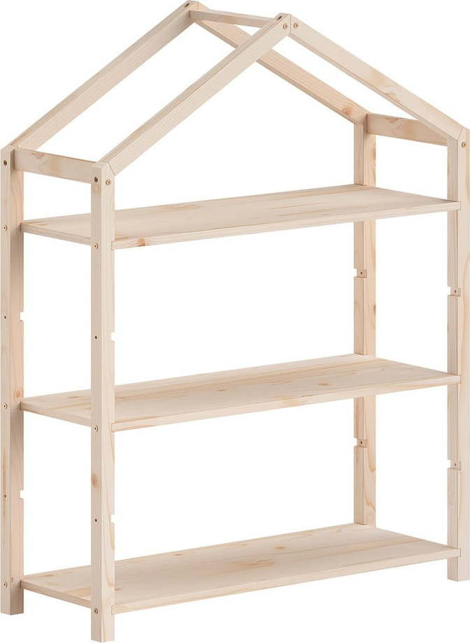 Dětská knihovna z borovicového dřeva v přírodní barvě 111x141x40 cm Dallas – Vipack