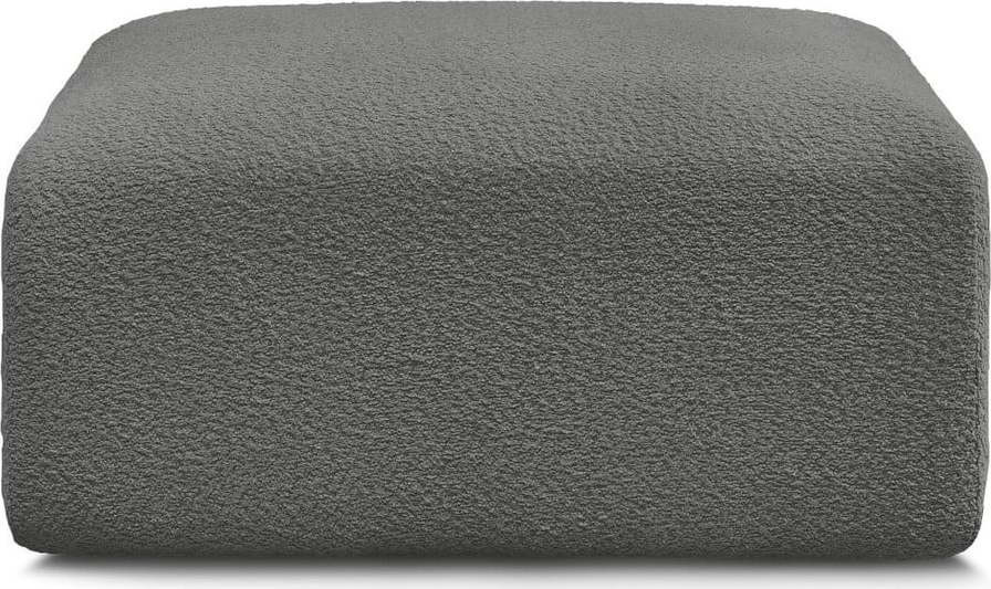 Šedá podnožka z textilie bouclé Tina – Bobochic Paris