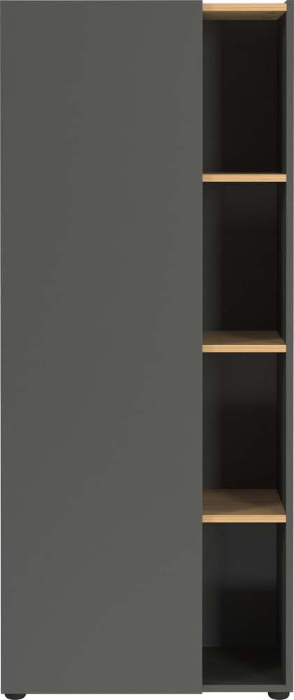 Antracitová knihovna v dekoru dubu 61x145x34 cm Adrano – Germania