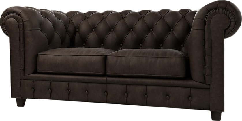 Tmavě hnědá sametová pohovka 184 cm Cambridge – Ropez