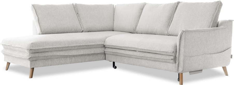 Béžová rozkládací rohová pohovka (levý roh) Charming Charlie – Miuform