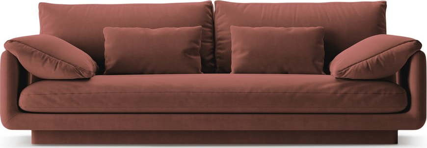 Růžová sametová pohovka 220 cm Torino – Micadoni