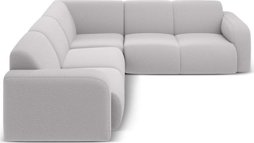 Světle šedá rohová pohovka z textilie bouclé (variabilní roh/do L) Molino – Micadoni Home