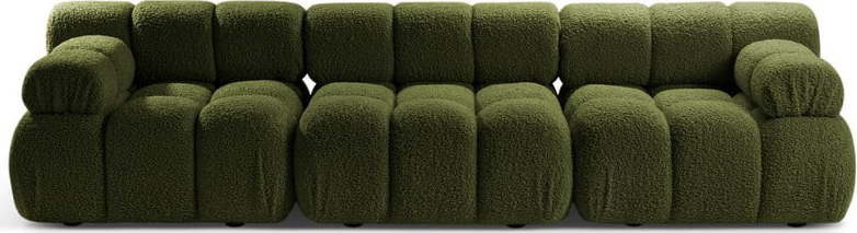 Zelená modulární pohovka z textilie bouclé 282 cm Bellis – Micadoni Home