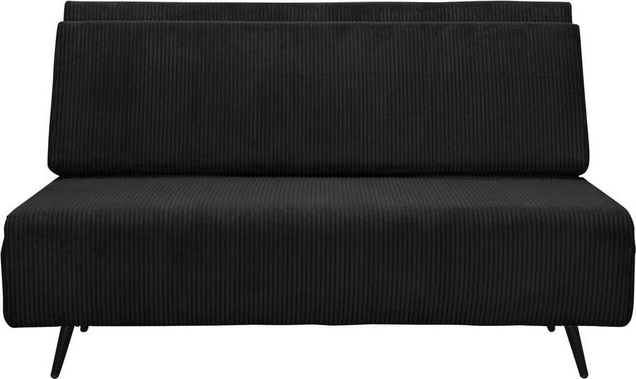 Antracitová manšestrová rozkládací pohovka 140 cm Mallory – Støraa