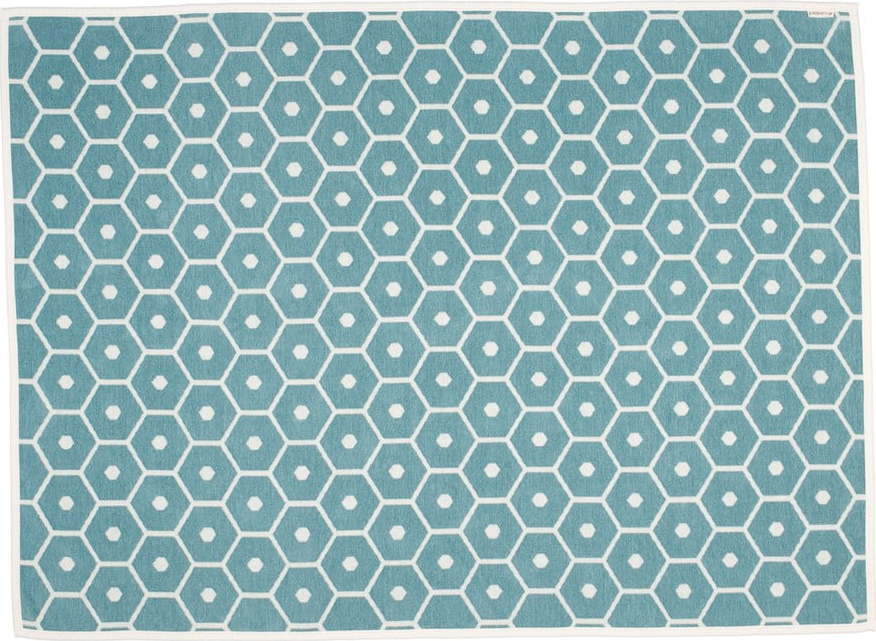 Tyrkysová deka s příměsí vlny 140x180 cm Honey Turquoise – Pappelina