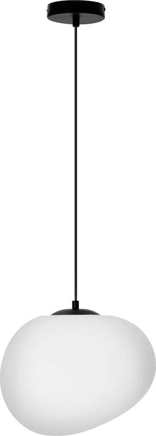 Černo-bílé závěsné svítidlo ø 30 cm Stones – Candellux Lighting