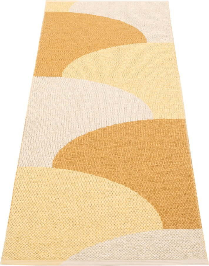 Okrově žlutý vnitřní a venkovní běhoun 70x180 cm Hill Ochre Pale Yellow – Pappelina