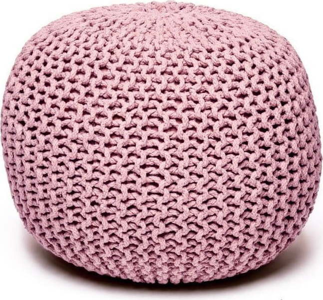 Růžový pletený taburet Jagger – Bonami Essentials