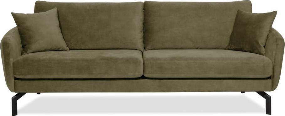 Zelená sametová pohovka 230 cm Magic - Scandic