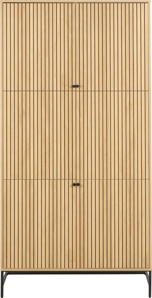 Šatní skříň v dekoru dubu v přírodní barvě 99x200x60 cm Albany – Actona