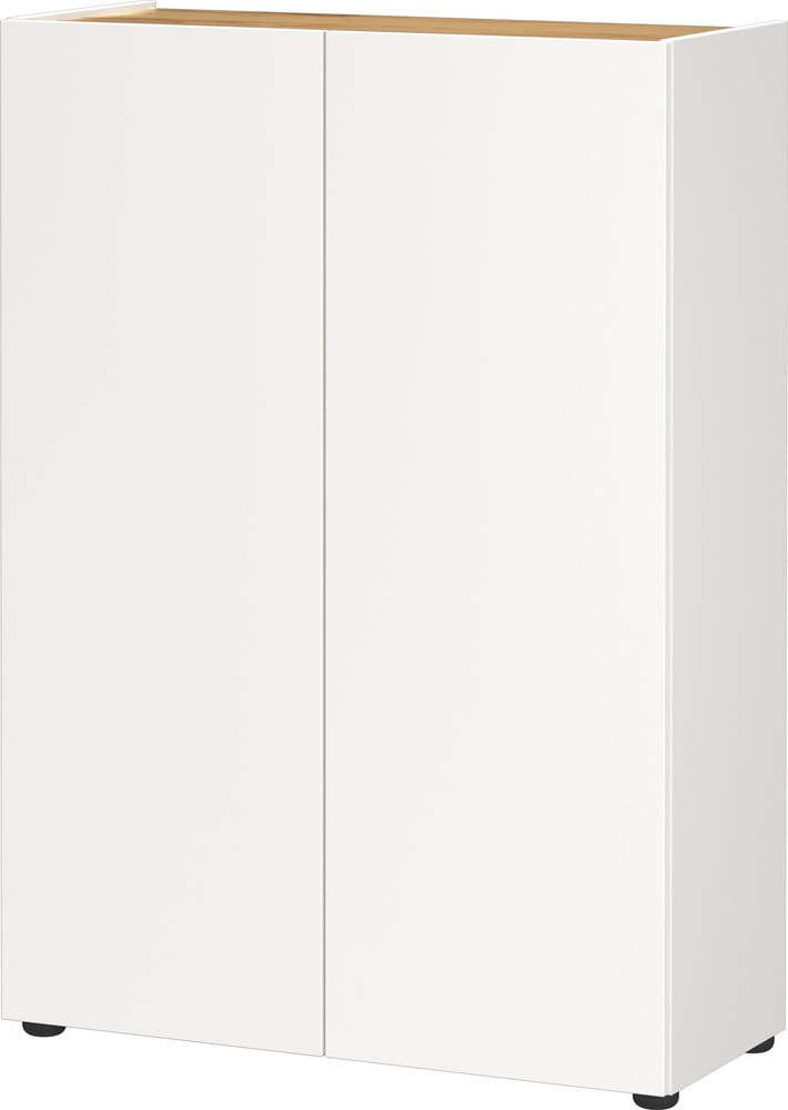 Bílý botník v dekoru dubu 74x105x33 cm Alviano – Germania