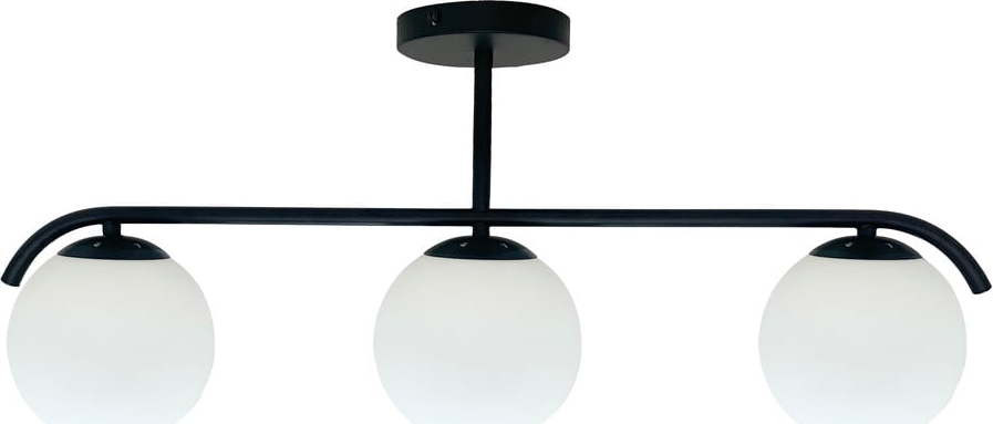 Černo-bílé stropní svítidlo se skleněným stínidlem 15x69,5 cm Amadeo – Candellux Lighting