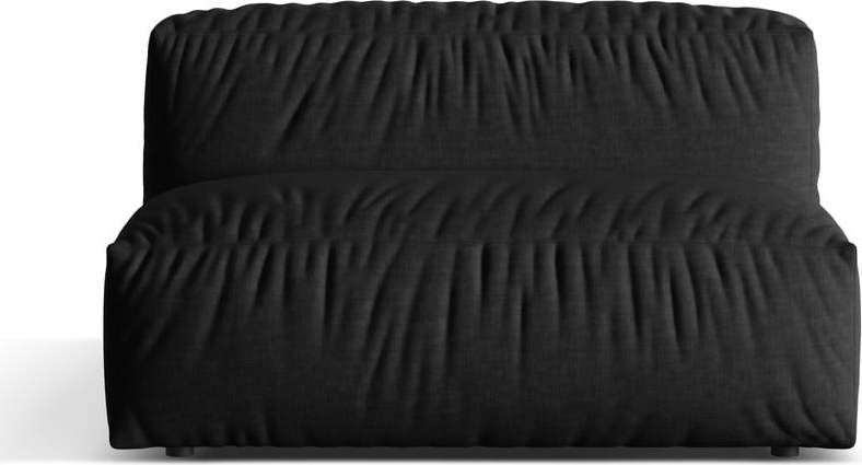 Černý modul pohovky (středový díl) Martina – Micadoni Home