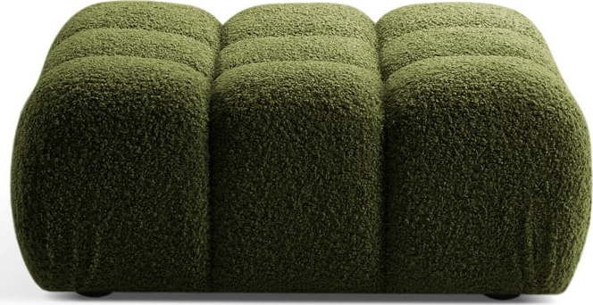 Zelená modulární podnožka z textilie bouclé Bellis – Micadoni Home