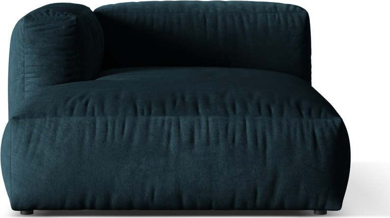 Tmavě modrý modul pohovky z textilie bouclé (levý roh) Martina – Micadoni Home