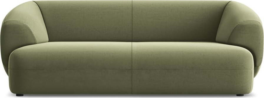 Zelená sametová pohovka 212 cm Moana – Makamii