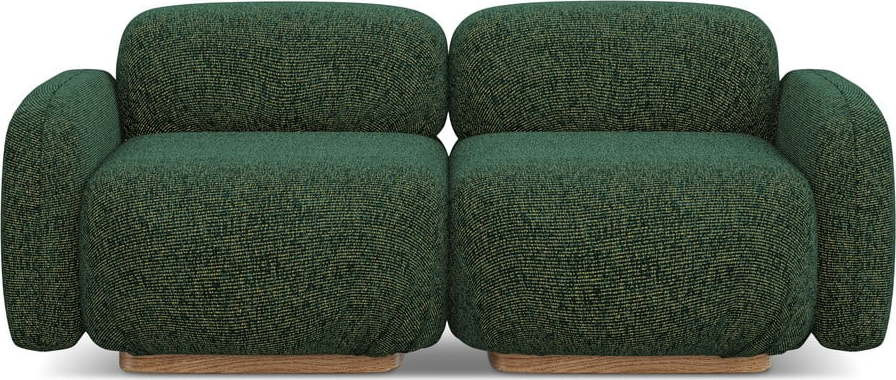 Tmavě zelená modulární pohovka 190 cm Ailani – Makamii