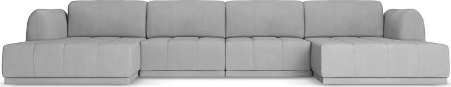 Světle šedá rohová pohovka Hoku – Makamii