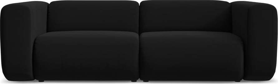 Černá sametová pohovka 228 cm Ekahi – Makamii