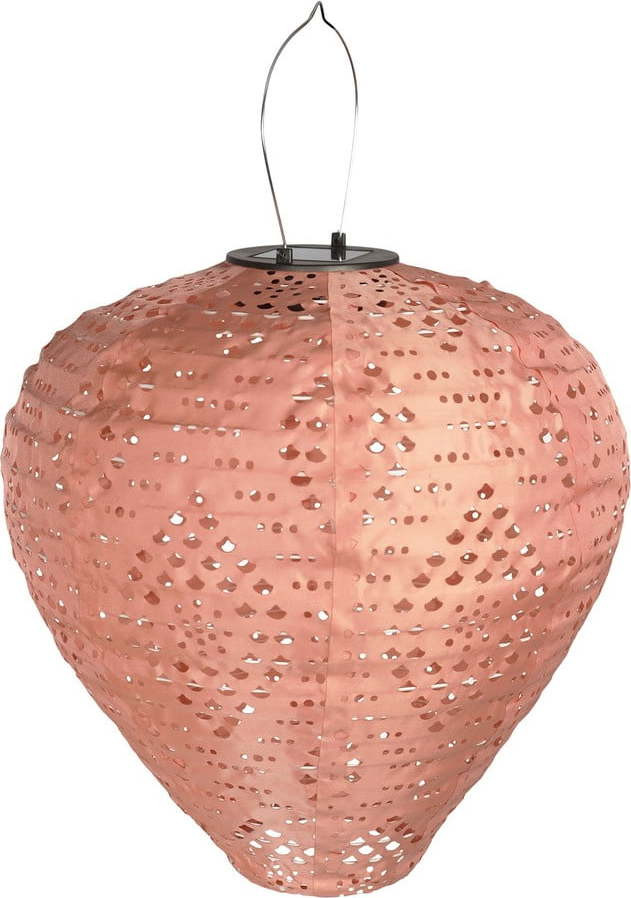 Růžová venkovní solární LED lucerna (výška 30 cm) Greatham – House Nordic