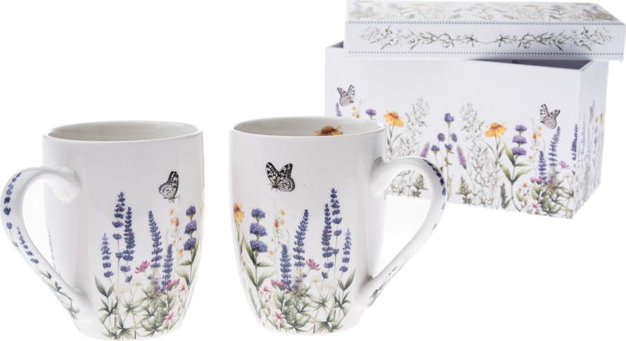Bílé porcelánové hrnky v sadě 2 ks 350 ml – Dakls