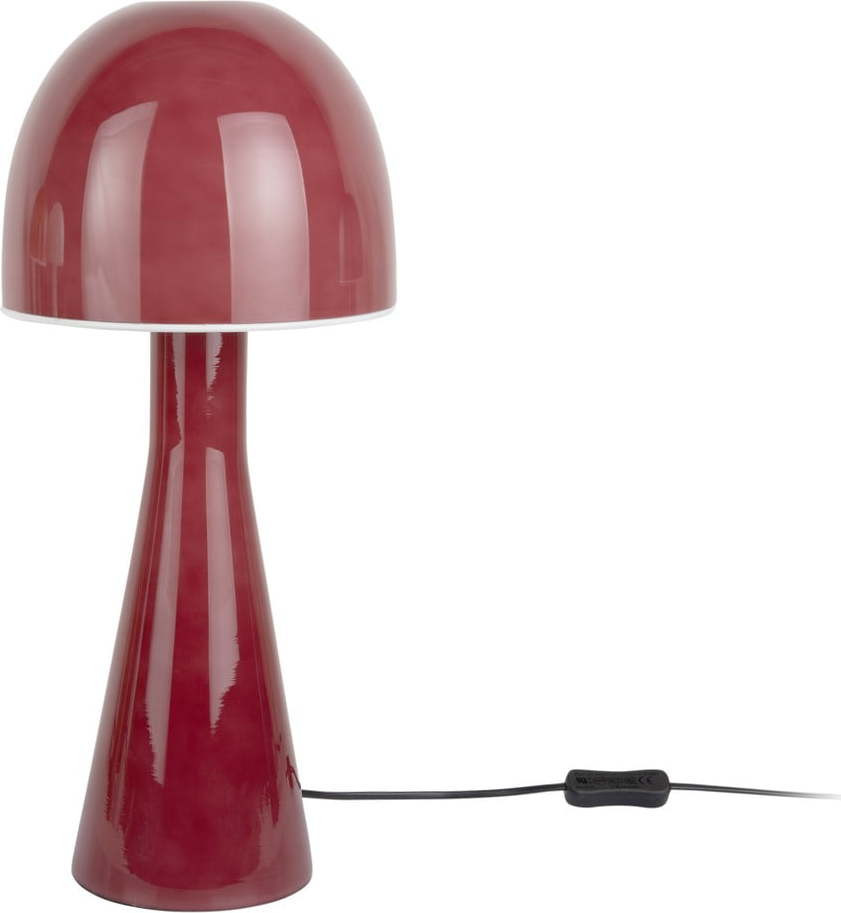 Červená stolní lampa se skleněným stínidlem (výška 45 cm) Bombin – Leitmotiv