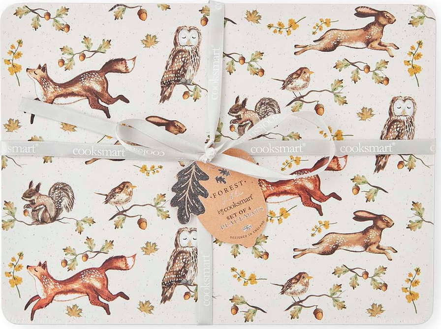 Korková prostírání v sadě 4 ks 27x35 cm Forest Fable – Cooksmart ®