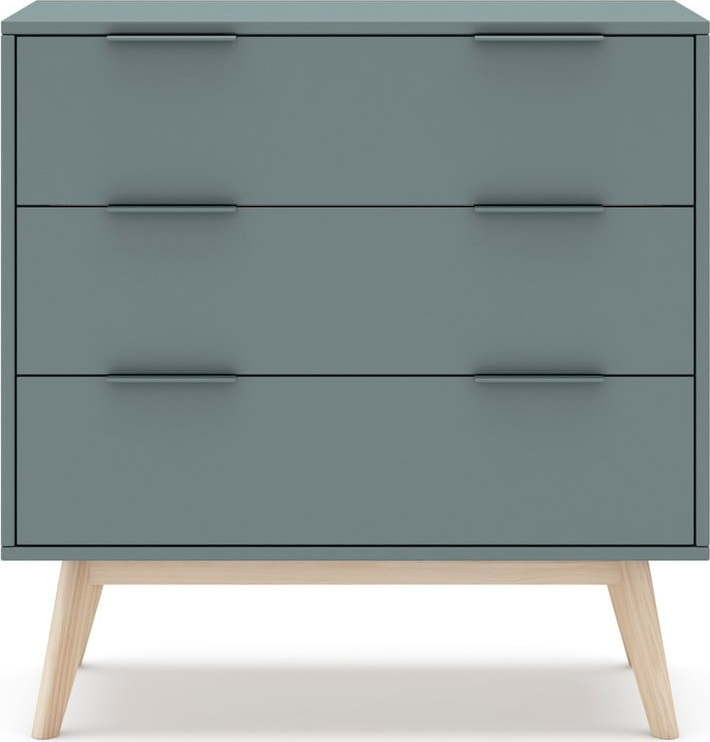 Zelená/šedá vysoká komoda 80x83 cm Pisco – Marckeric