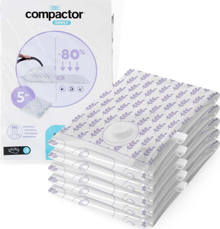 Vakuové pytle v sadě 5 ks Compress Lavender – Compactor