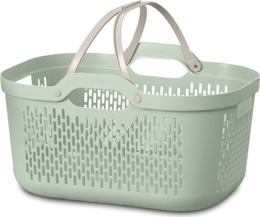 Světle zelený plastový koš na prádlo 45 l – Addis