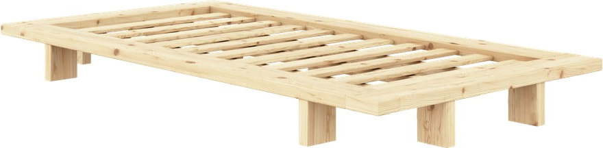 Jednolůžková postel z borovicového dřeva s roštem v přírodní barvě 90x200 cm Japan – Karup Design